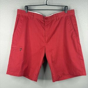 Greg Norman Five Iron Men’s Red Flat Front Golf Shorts